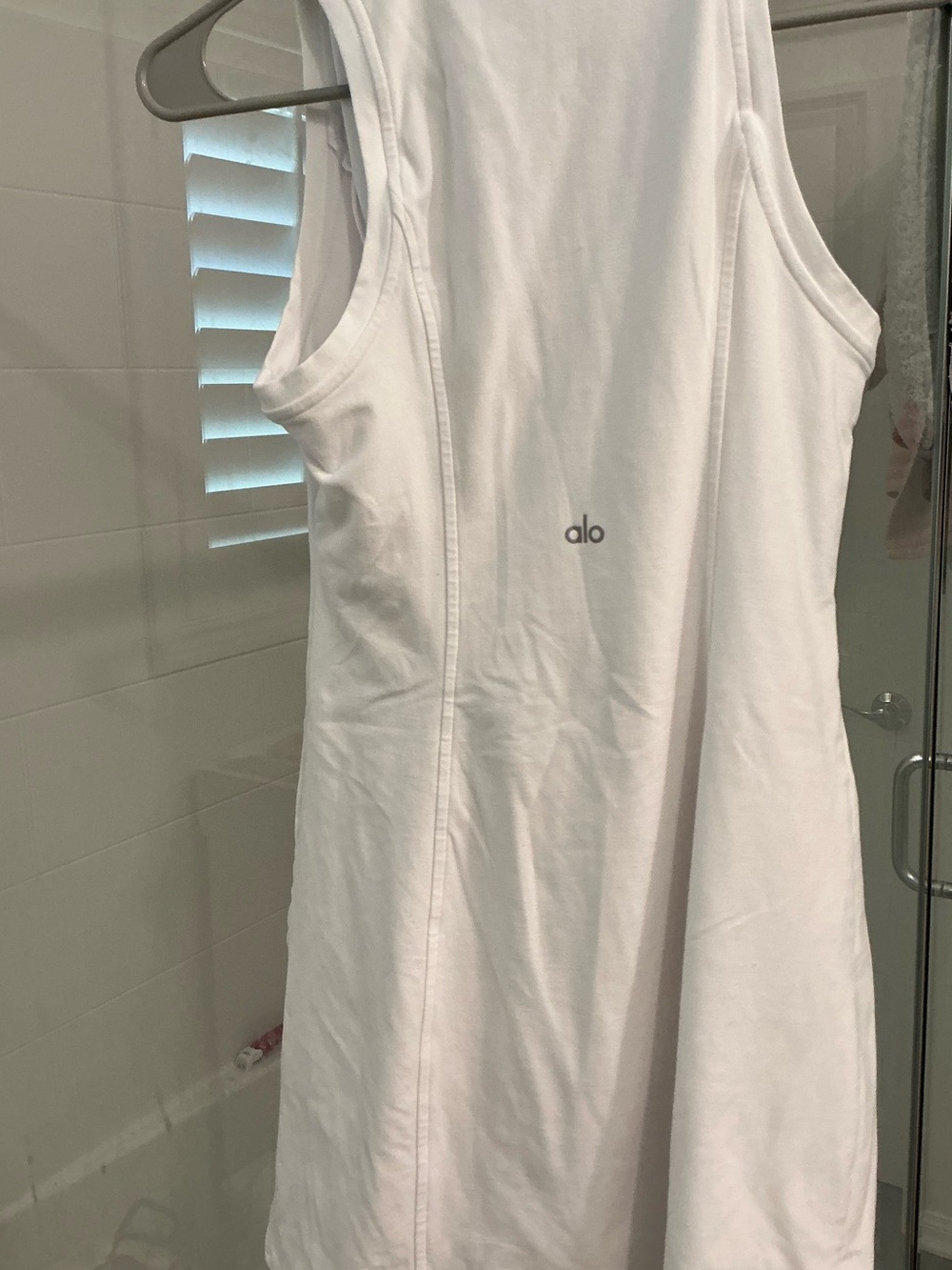 ALO Yoga White Racerback Midi Dress